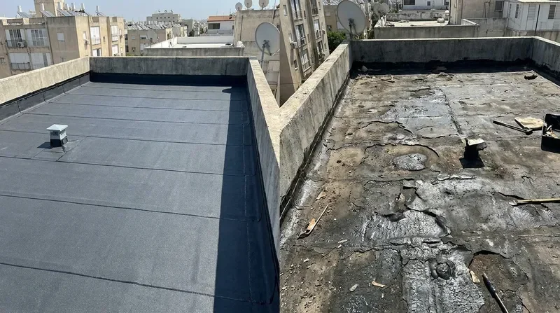 גג עם זיפות ישן מול יריעות ביטומניות מקצועיות – השוואה בשטח