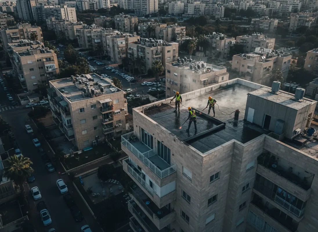 עבודות איטום בבניין מאוכלס